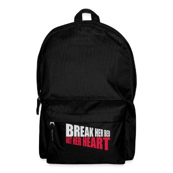 break her bed quote - Backpack - black - Front