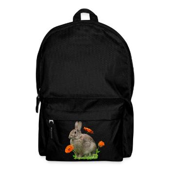 Rabbit Easter Calendula - Backpack - black - Front