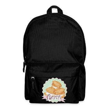 Illustration de trois choux à la crème fourrés - Sac à dos - noir - Devant