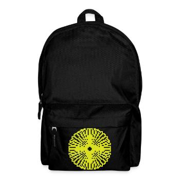 Soleil pixel pixel cercle pixelisé soleil | Graphique vectoriel - Sac à dos - noir - Devant