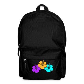hibiskus - Rucksack - Schwarz - Vorne