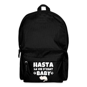 chat, amoureux des chats, chat humour - Sac à dos - noir - Devant