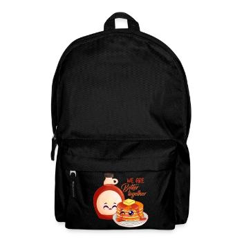 Pfannkuchen, Ahornsirup, Frühstück - Rucksack - Schwarz - Vorne