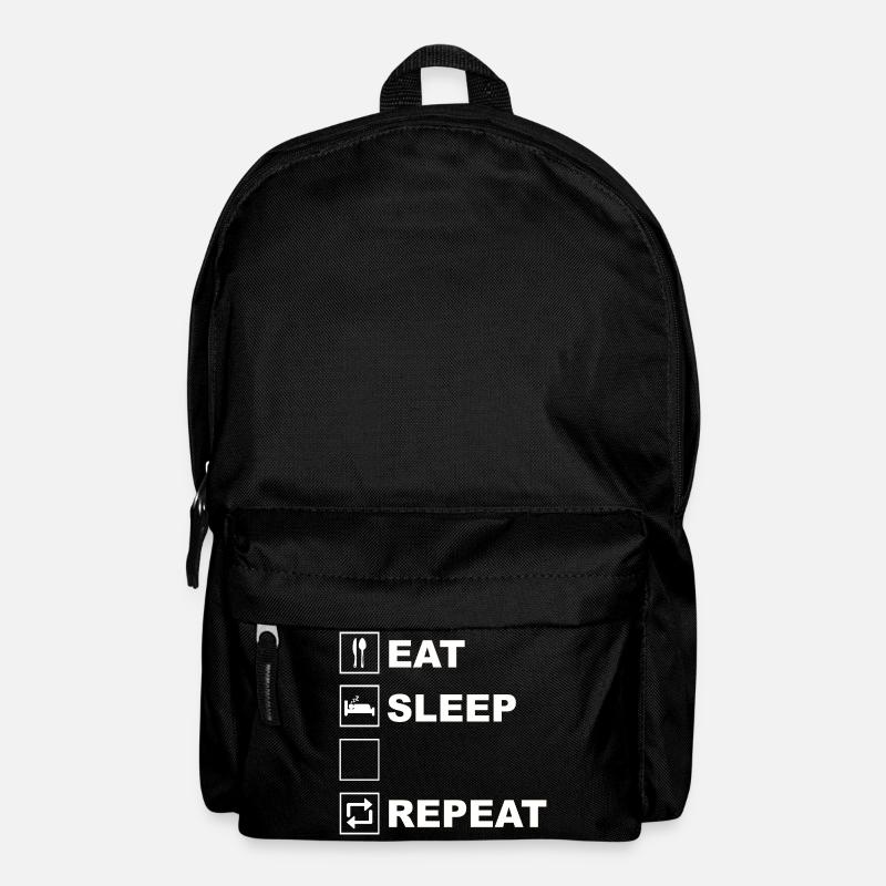 Eat Sleep Repeat Icon Layout - Rucksack - Schwarz