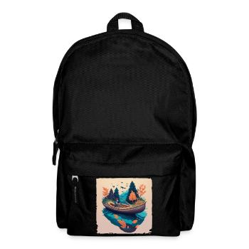 Fantastischer Angler im Herbst - Rucksack - Schwarz - Vorne