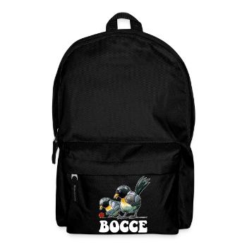 Boccespieler Spruch Ball Vogel mit Jack Bocci - Rucksack - Schwarz - Vorne