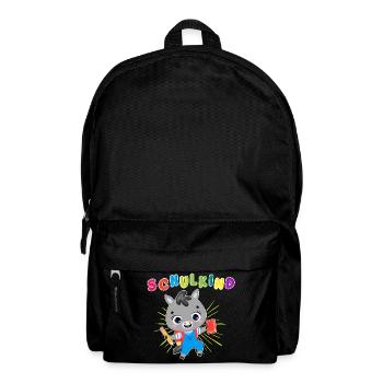 Stilvoll ins Schulleben! Unser Einschulungs-Design - Rucksack - Schwarz - Vorne