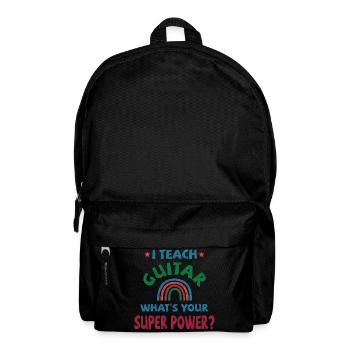 J’enseigne la guitare quel est ton super pouvoir? - Sac à dos - noir - Devant