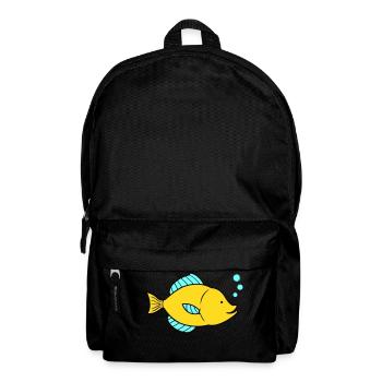 Bande dessinée de poisson - Sac à dos - noir - Devant