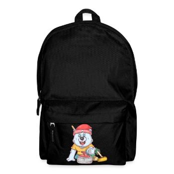 Curling Polar Bear - Backpack - black - Front