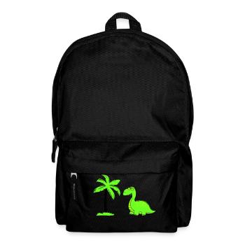 dinosaurier palme 02 - Rucksack - Schwarz - Vorne
