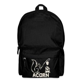 Acorn - Hungriges Eichhörnchen [Weiß] - Rucksack - Schwarz - Vorne