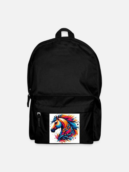 Pferd - Rucksack - Schwarz