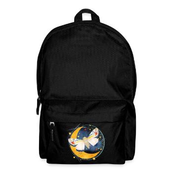 rare exotic moth in the moonlight - Backpack - black - Front