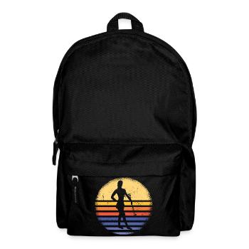 Baton Twirler Retro Sunset Baton Twirling - Backpack - black - Front
