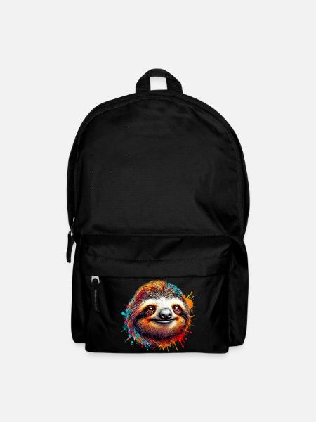 Faultier - Rucksack - Schwarz
