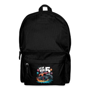 Monster Truck - Ich bin 5 - Einzigartiges Geschenk - Rucksack - Schwarz - Vorne