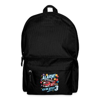 Feuerwehrauto - Alarm Ich bin jetzt 3 - Rucksack - Schwarz - Vorne