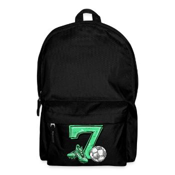 Fussball 7 Jahre - Rucksack - Schwarz - Vorne