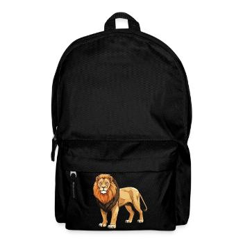 Löwe Tier - Rucksack - Schwarz - Vorne