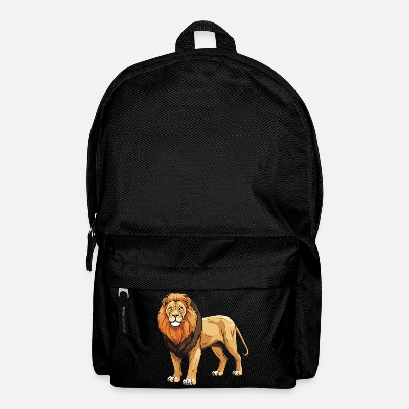 Löwe Tier - Rucksack - Schwarz