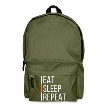 EAT SLEEP REPEAT - Sac à dos - vert olive - Devant