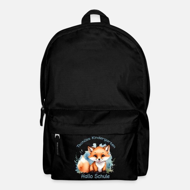 Kleiner Fuchs | Tschüss Kindergarten Hallo Schule  - Rucksack - Schwarz