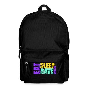 Eat Sleep Rave Repeat Logo Party Music Repeat - Backpack - black - Front