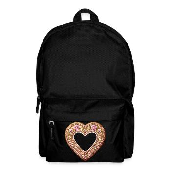 Gingerbread Heart Frame Tradition and love combined - Backpack - black - Front