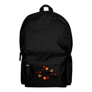 lebe lache liebe 002 - Rucksack - Schwarz - Vorne