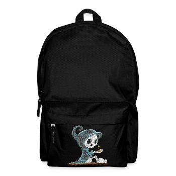 Skelett Hält Pflanze Hoffnung Entstehung - Rucksack - Schwarz - Vorne