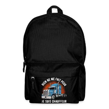 Rien ne me fait peur je suis chauffeur cadeau - Sac à dos - noir - Devant