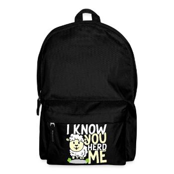 I know you herd me sheep - Rucksack - Schwarz - Vorne