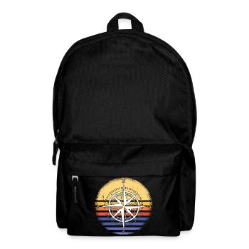 Geocacher Retro Sunset Geocaching - Backpack - black - Front