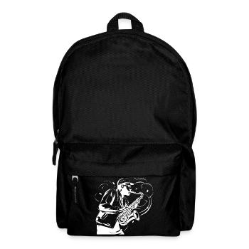 Saxophonist Skizze - Rucksack - Schwarz - Vorne