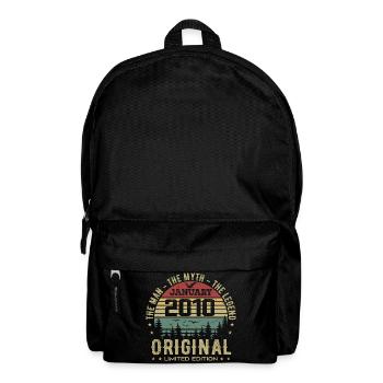 Cadeau D'anniversaire 15 ans, Nées En Janvier 2010 - Sac à dos - noir - Devant