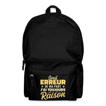 Unless I'm mistaken, I'm always right - Backpack - black - Front