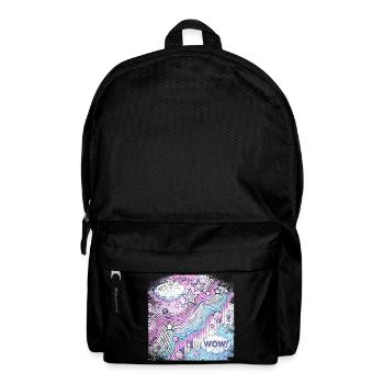 Pop Art Style Frayed Edge - Backpack - black - Front