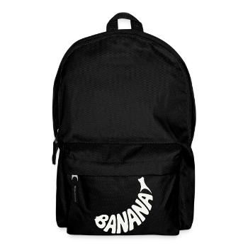 Banana Fruit Word Art - Backpack - black - Front