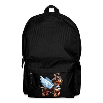 Süßer Dackel Engel mit Flügeln Cartoon Liebe - Rucksack - Schwarz - Vorne