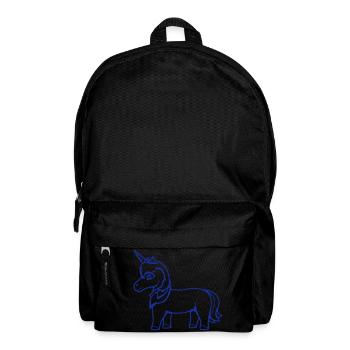 Licorne fille assez sympathique dessin animé cheval - Sac à dos - noir - Devant