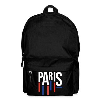 Paris Typography with Flag Accents - Backpack - black - Front