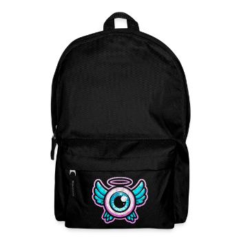 Skurriles Auge mit Engelsflügel-Design - Rucksack - Schwarz - Vorne