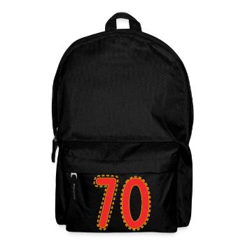 70. 70 ANS. 70e ANNIVERSAIRE. ANNIVERSAIRE 70 ANS. - Sac à dos - noir - Devant