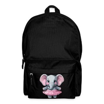 Elefant_im_Tuettue2 - Rucksack - Schwarz - Vorne