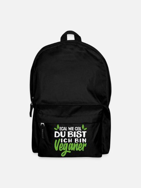 Achtung Ich Bin Veganer Lustiges Veganer Geschenk - Rucksack - Schwarz