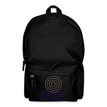 Geometric Lines and Circles Design - Backpack - black - Front