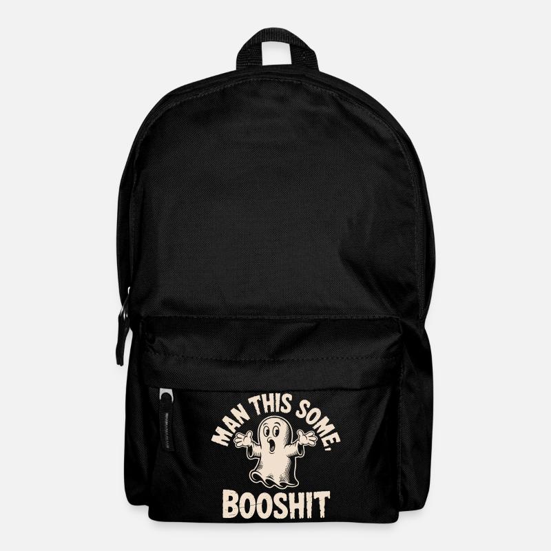 Funny Ghost Booshit Halloween - Backpack - black