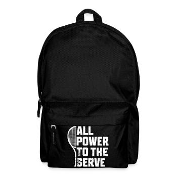 Tennis Shirt Power Serve - Backpack - black - Front