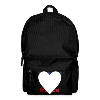 Heart with peace symbol in pastel colors - Backpack - black - Front